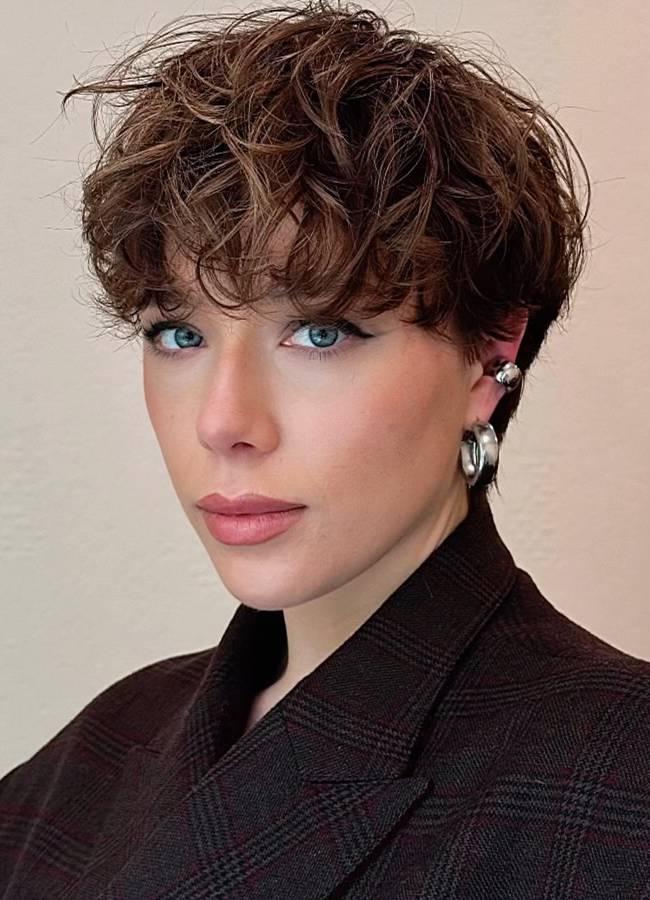 Modern Pixie With Textured Layers Modern Pixie With Textured Layers — Haircuts for Curly Hair