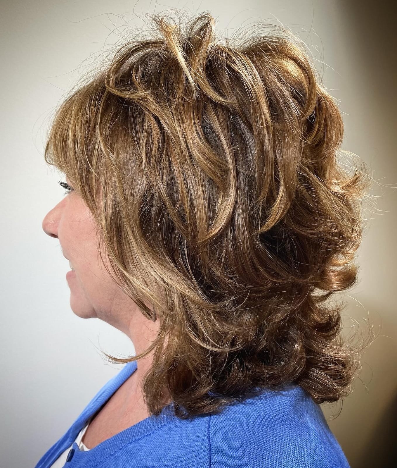 Shoulder Length Shag With Full Bangs — Haircuts for Older Women
