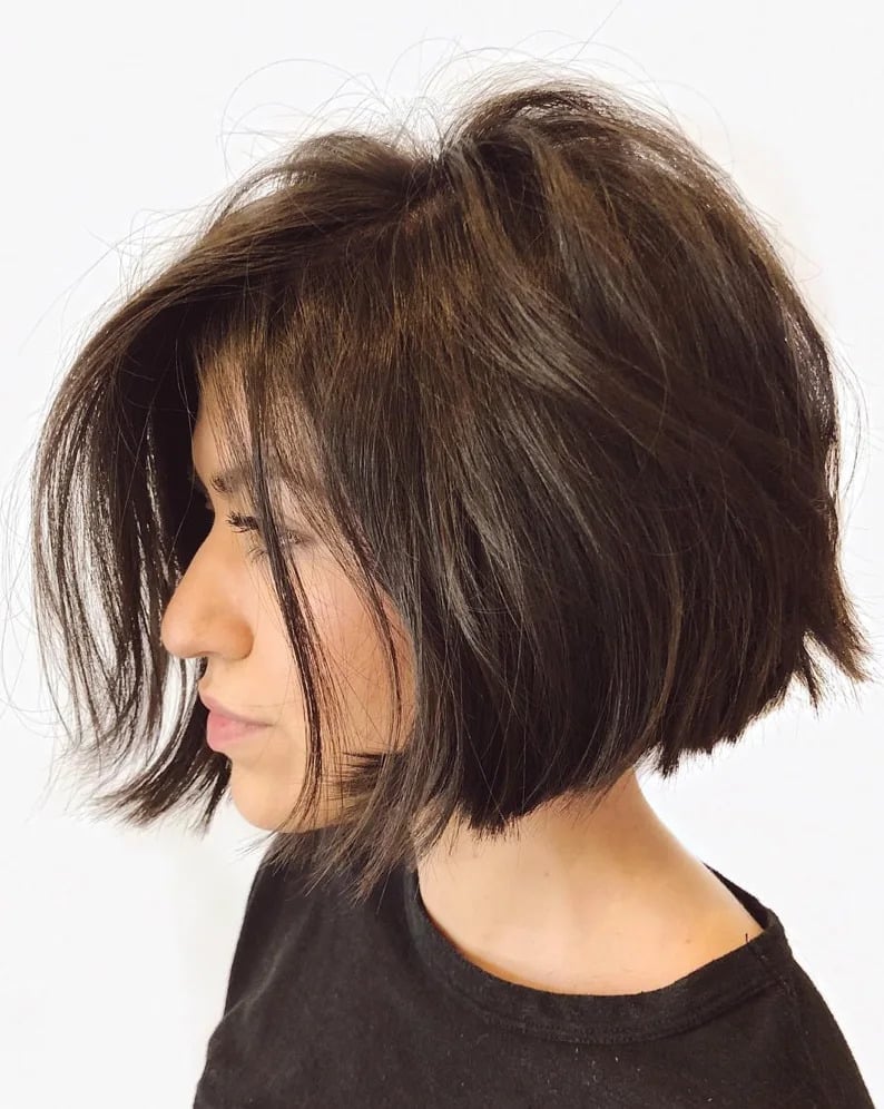 Chin Length Bob With Textured Waves Chin Length Bob With Textured Waves — Haircuts for Thick Hair
