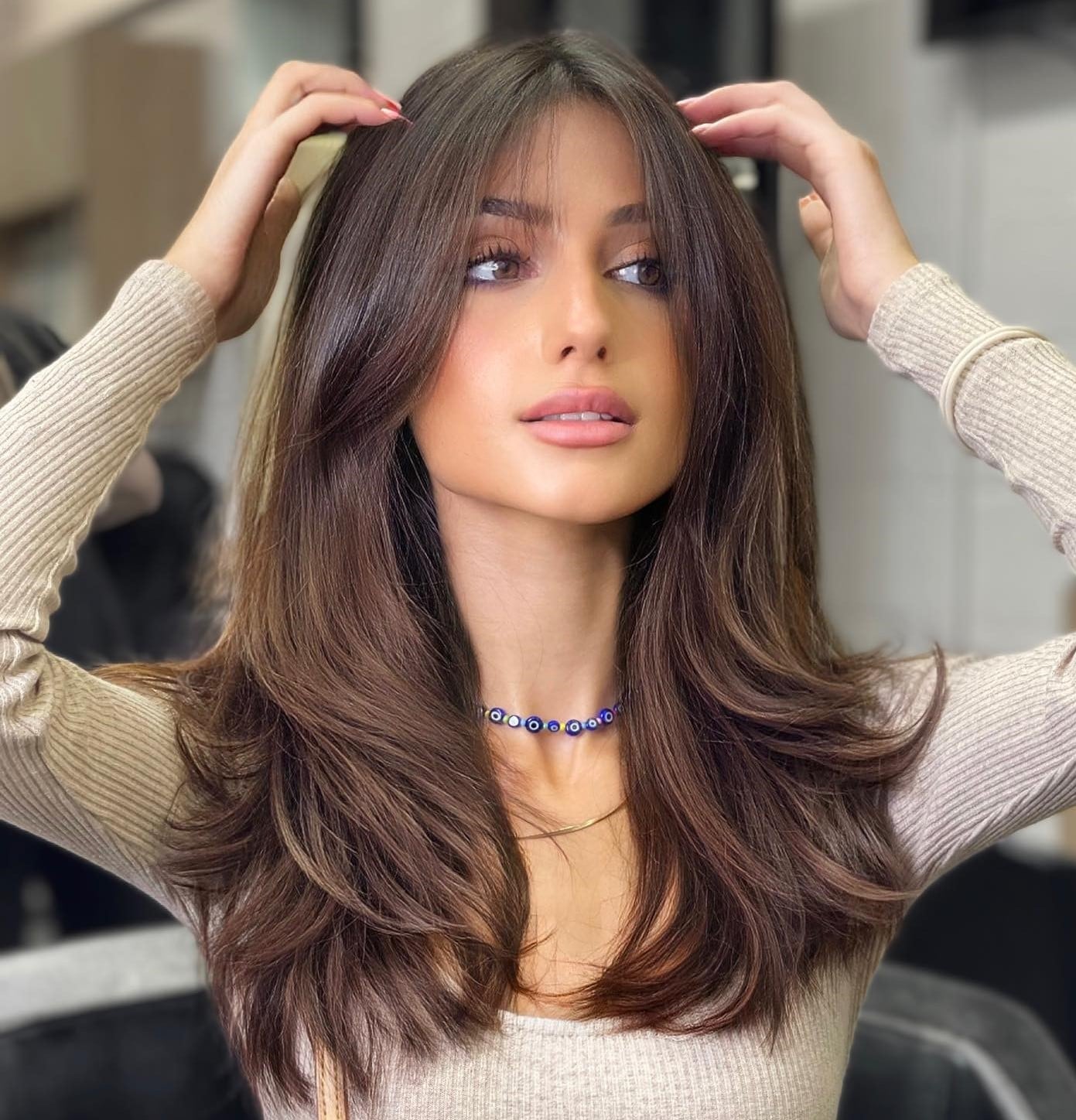 Long Layers With Voluminous Curls and Balayage Long Layers With Voluminous Curls and Balayage — Haircuts for Thick Hair