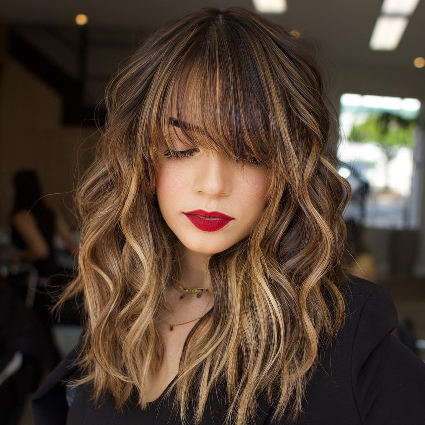Voluminous Curls and Face-Framing Layers Mid-Back Voluminous Curls and Face-Framing Layers Mid-Back — Haircuts for Thick Hair