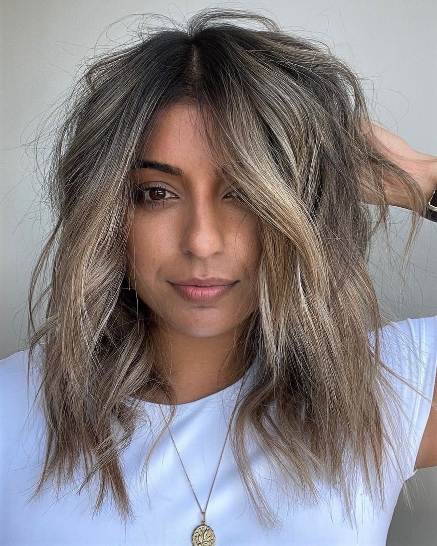 Shoulder Length Layers With Wispy Bangs — Haircuts for Thin Hair