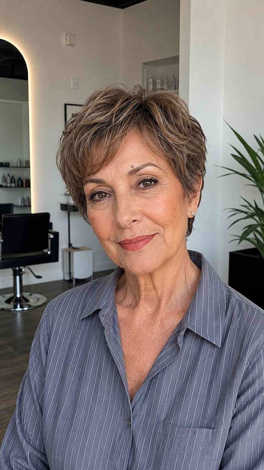 Textured Pixie With Short Side Bangs, Close-Up Take — Haircuts for Thin Hair