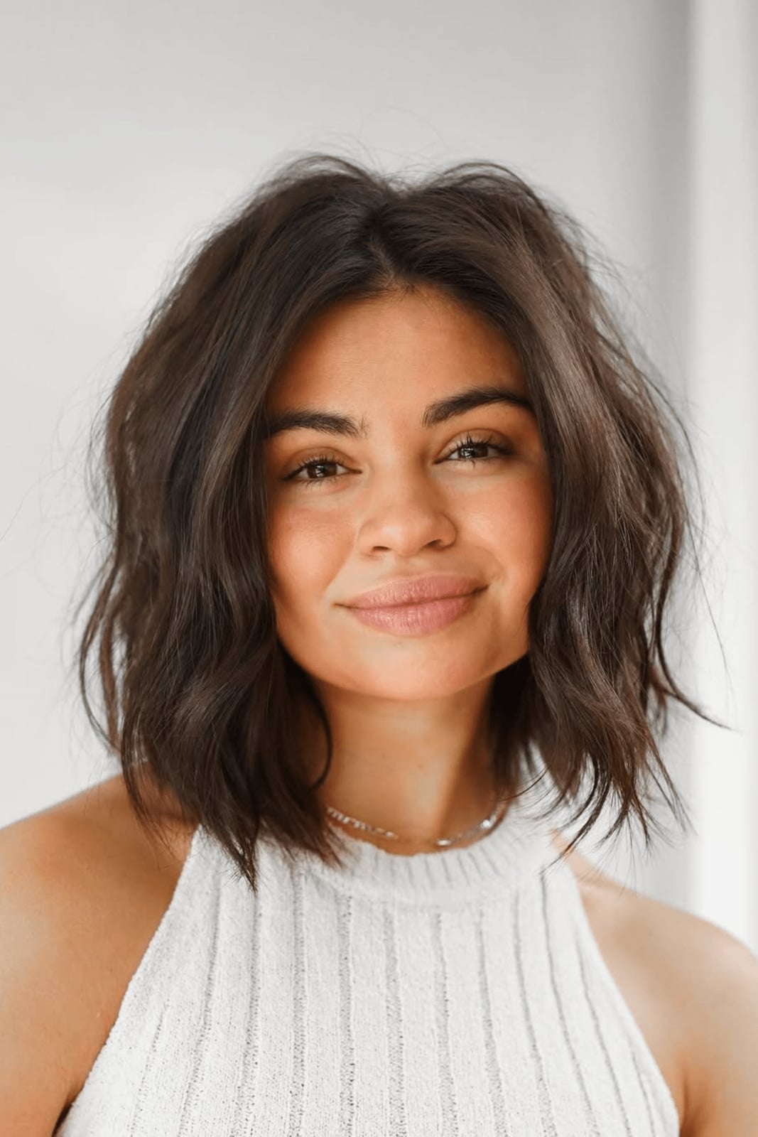Textured Wavy Bob With Side Part Textured Wavy Bob With Side Part — Haircuts for Wavy Hair