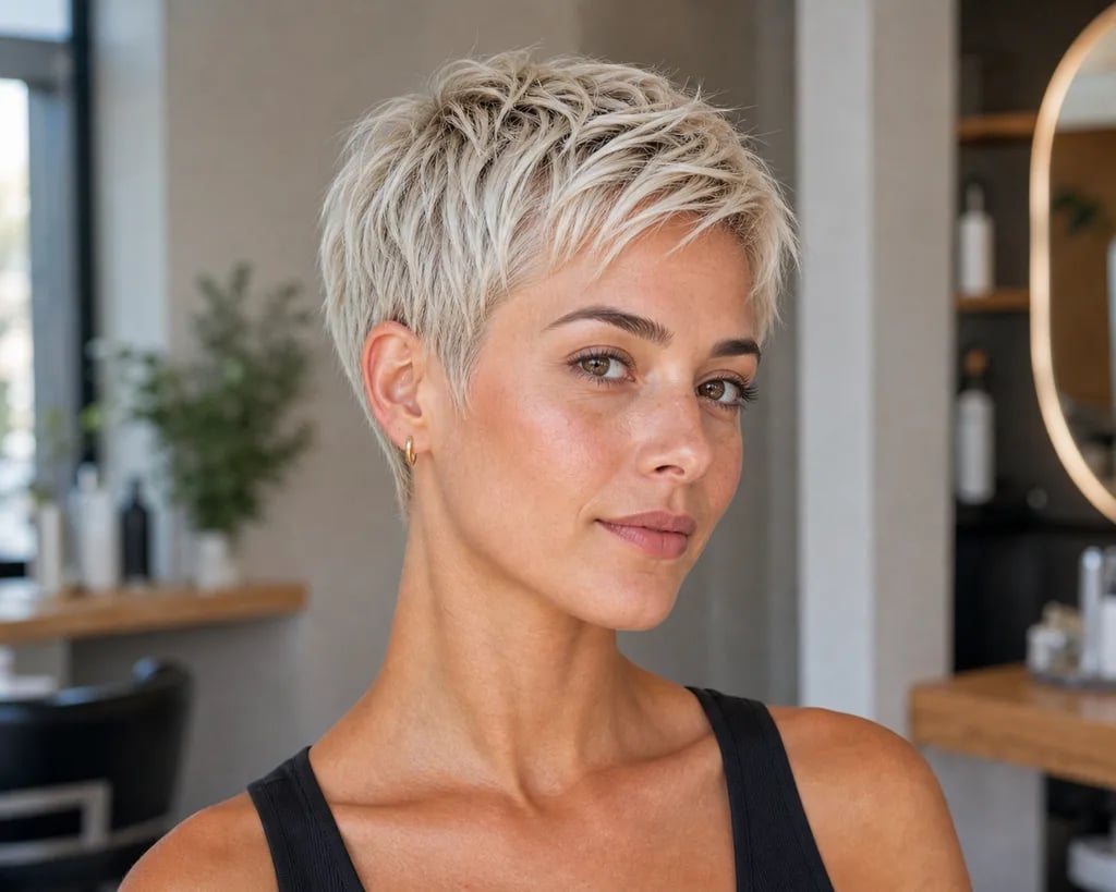 Short Platinum Pixie Cut Short Platinum Pixie Cut — Haircuts for Women