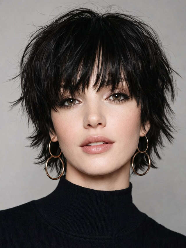 Fine Wavy Shag With Choppy Bangs Fine Wavy Shag With Choppy Bangs — Haircuts for Women