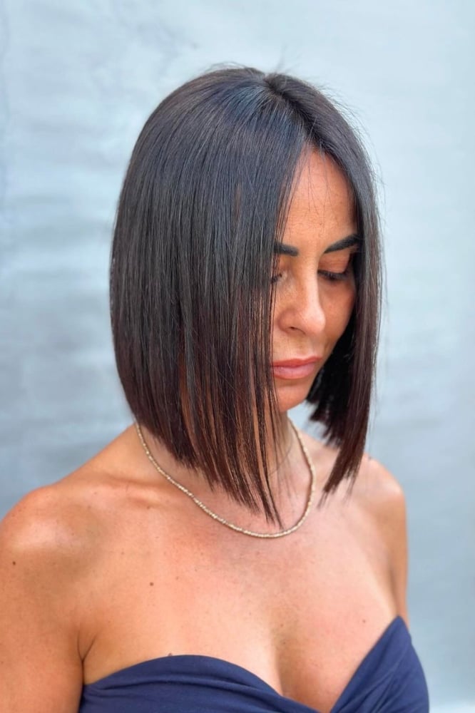 Chin Length Classic Bob Dark Brown Chin Length Classic Bob Dark Brown — Haircuts for Women Over 40