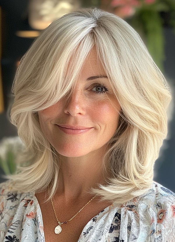 Collarbone Layered Lob With Face Framing Collarbone Layered Lob With Face Framing — Haircuts for Women Over 40