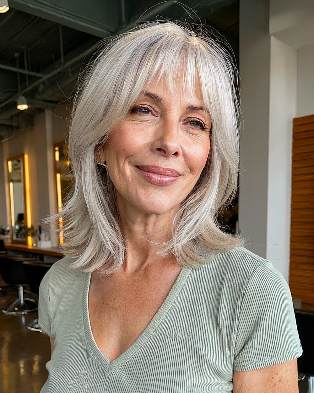 50+ Fun and Sassy Layered Hair with Bangs Women Over 60 Are Obsessing Over