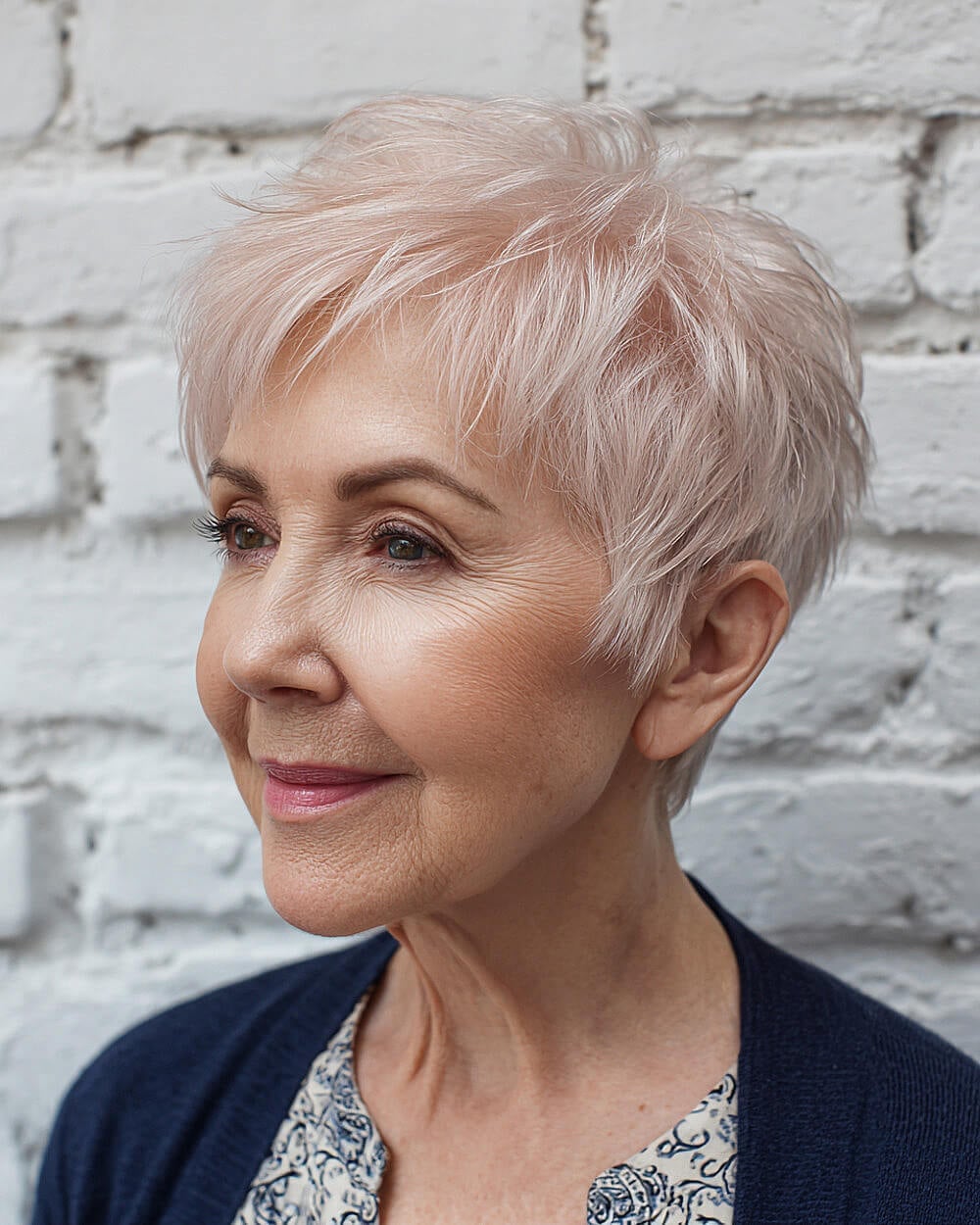 Light Pink Shag With Feathered Layers Light Pink Shag With Feathered Layers — Haircuts for Women Over 60
