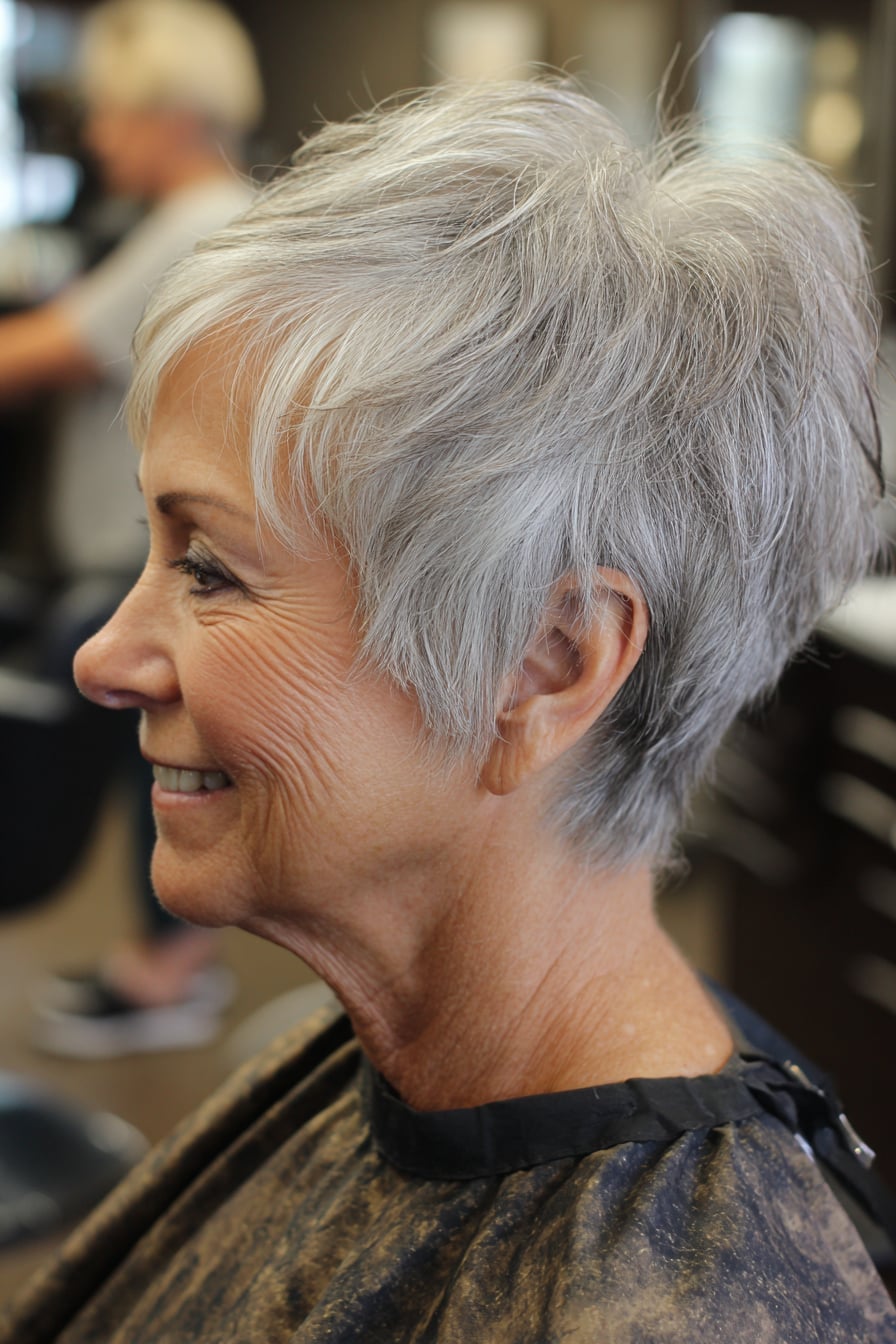 Layered Pixie With Textured Strands — Haircuts for Women Over 70