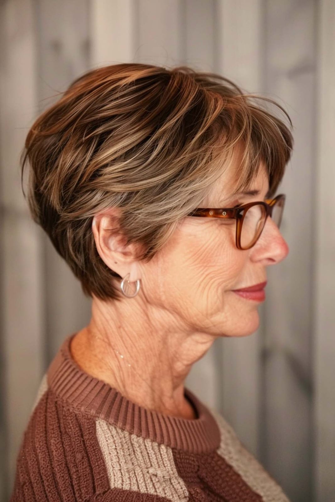 Layered Bob With Blonde Highlights, Chin — Haircuts for Women Over 70