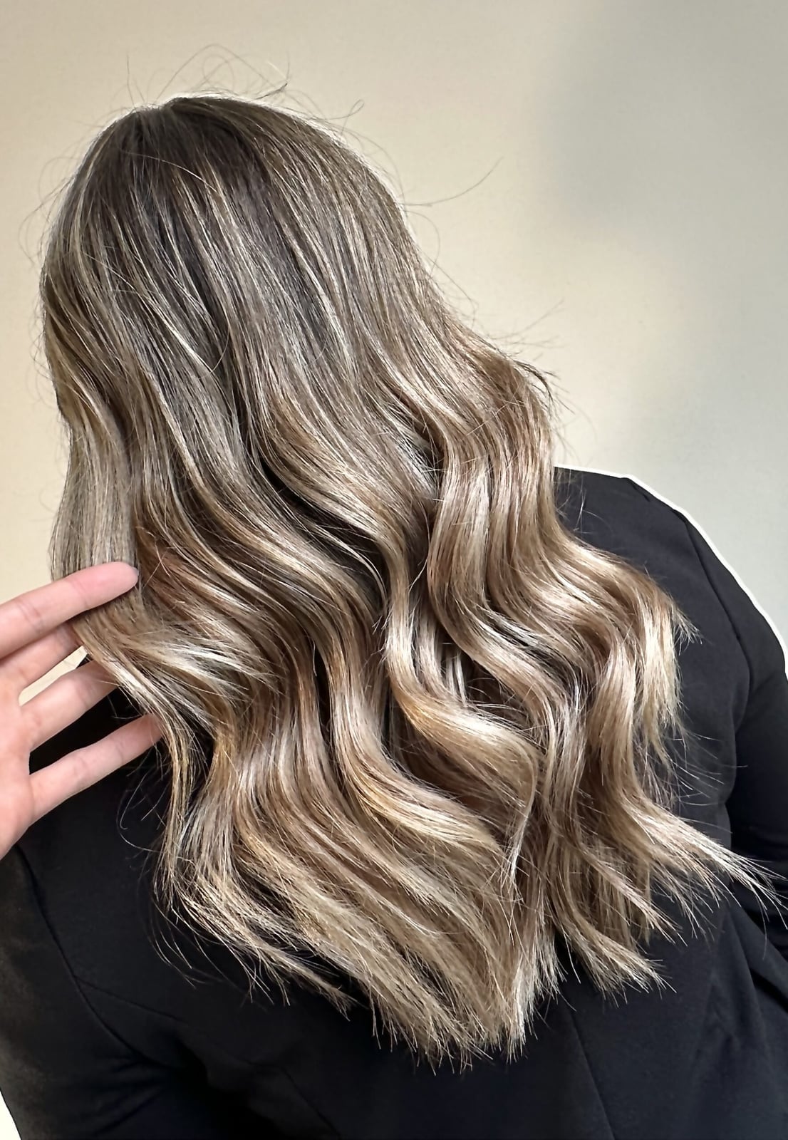 Mid-Back Ash Brown With Subtle Blonde Highlights Mid-Back Ash Brown With Subtle Blonde Highlights