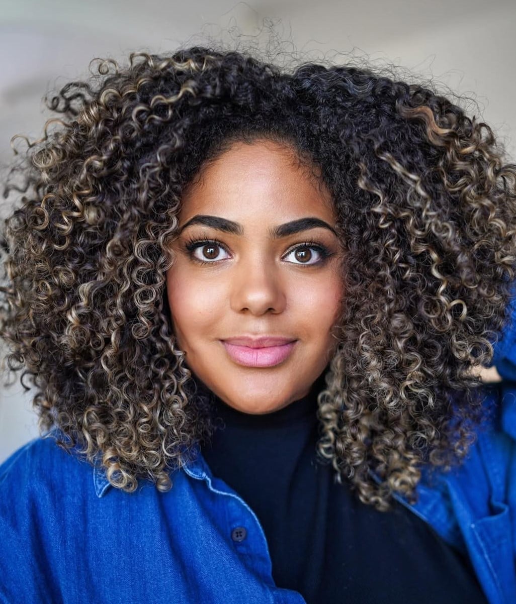 Mid-Back Black With High-Contrast Blonde Highlights — Highlights on Black Hair