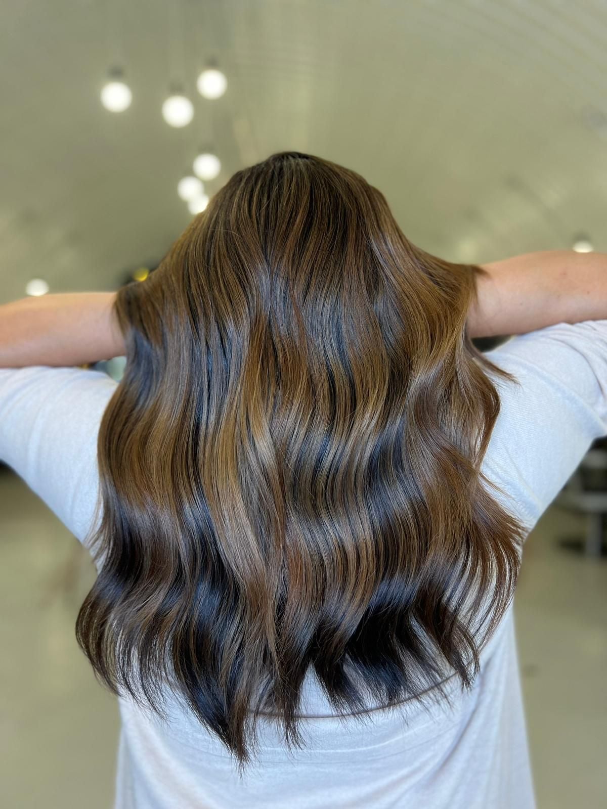 Dark Brown With Polished Blonde Highlights — Highlights on Dark Hair