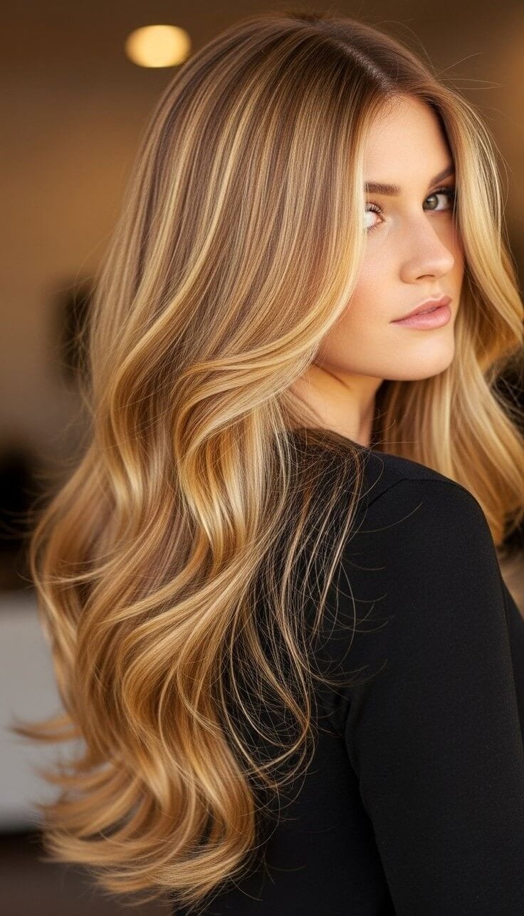 Golden Blonde Base With Lighter Blonde Highlights Golden Blonde Base With Lighter Blonde Highlights — Highlights Trends