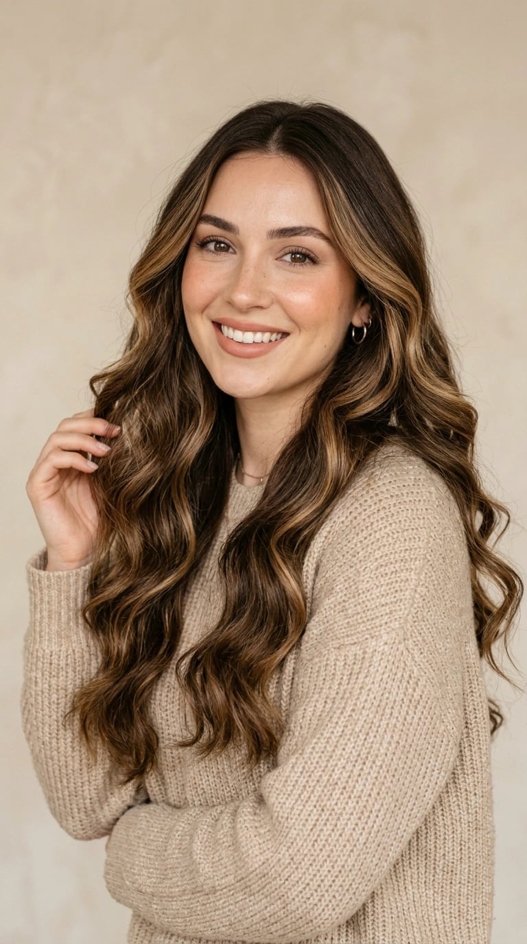 Collarbone Honey Brown Balayage Collarbone Honey Brown Balayage — Honey Brown Hair
