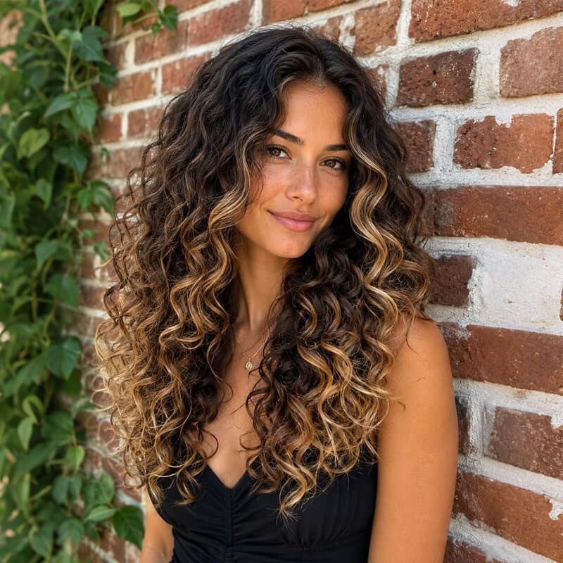 Mid-Back Dark Brown With Honey Blonde Balayage Mid-Back Dark Brown With Honey Blonde Balayage — Honey Brown Hair