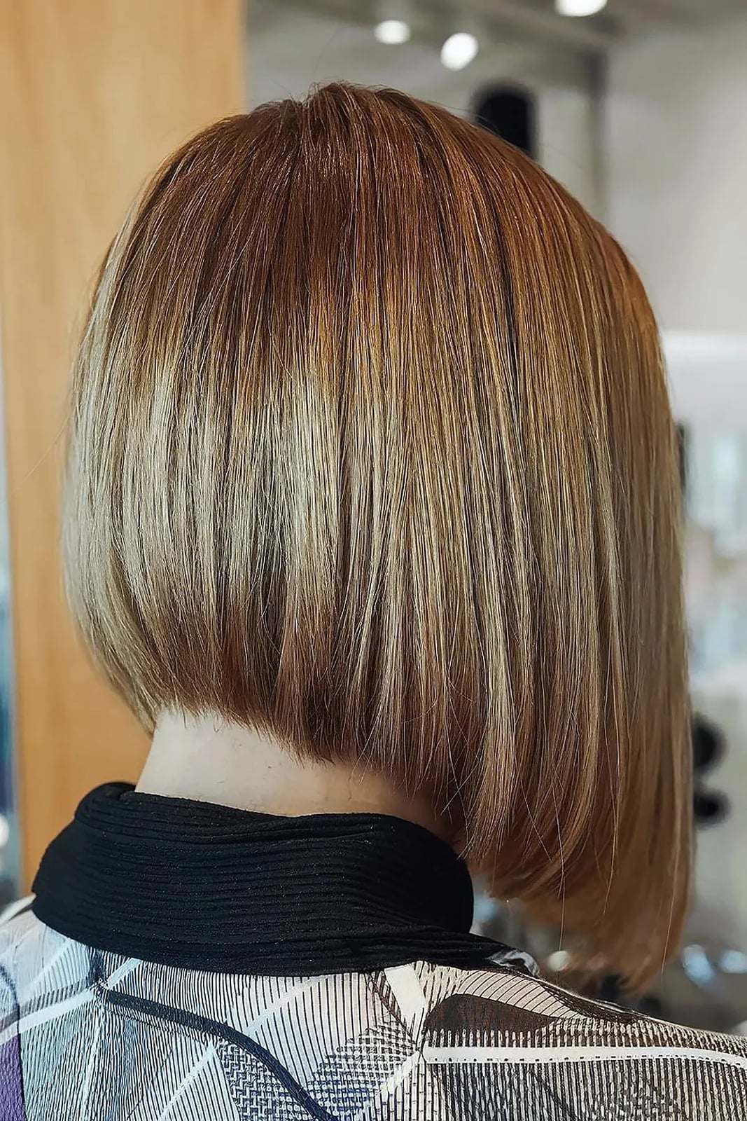 Ash Blonde Bob With Gradual Angle — Inverted Bob