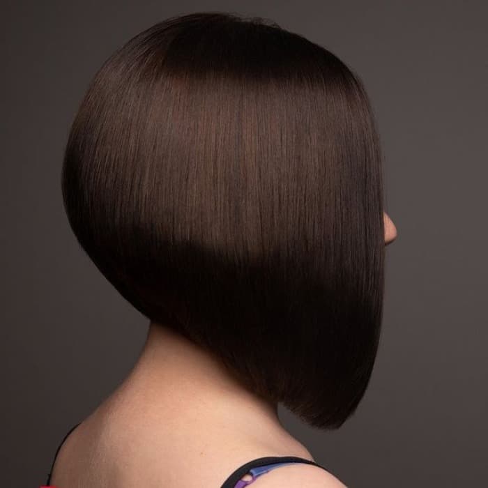 Deep Brown Bob With Glossy Finish — Inverted Bob