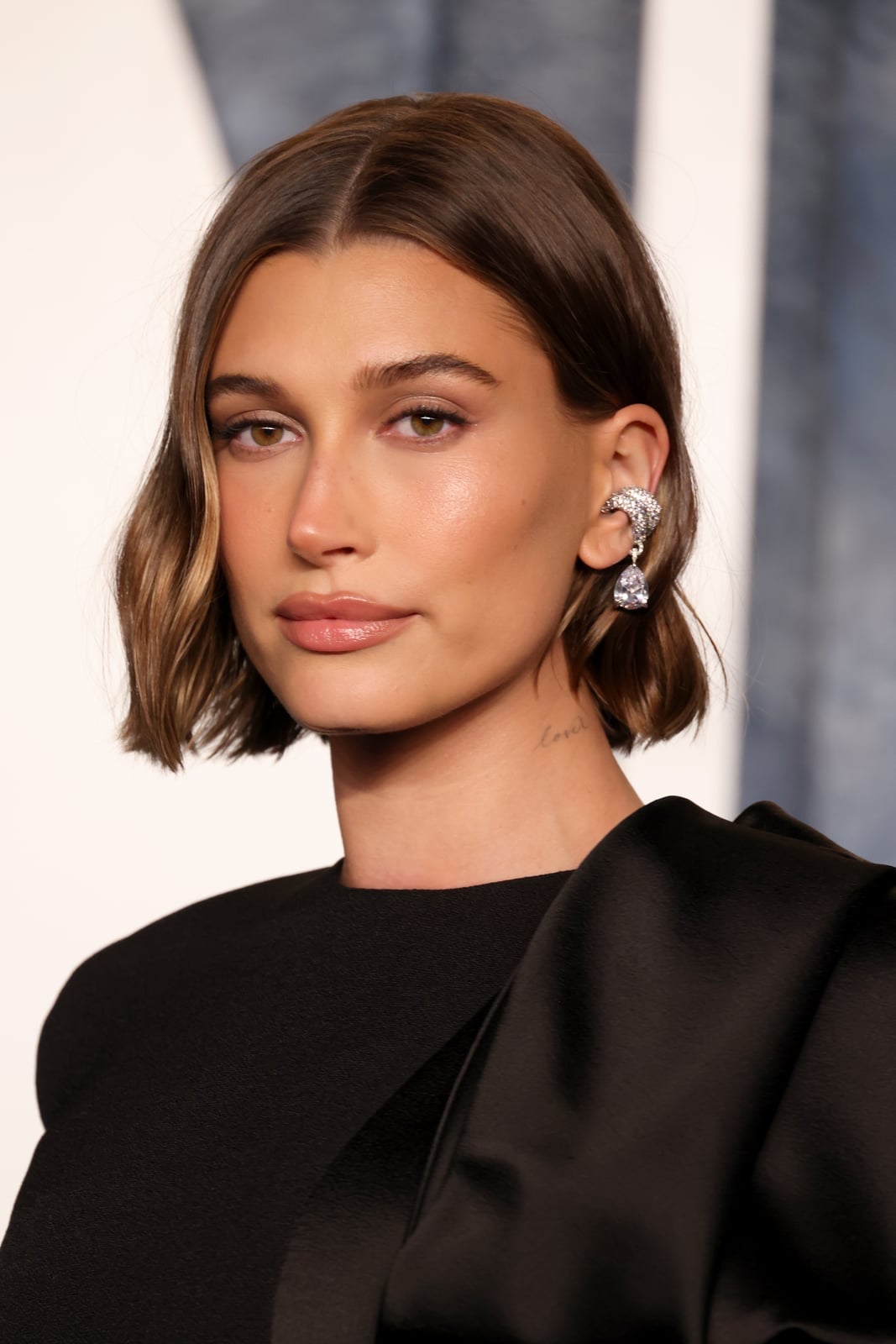 Jaw Length Bob Dark Brown Subtle Balayage Jaw Length Bob Dark Brown Subtle Balayage