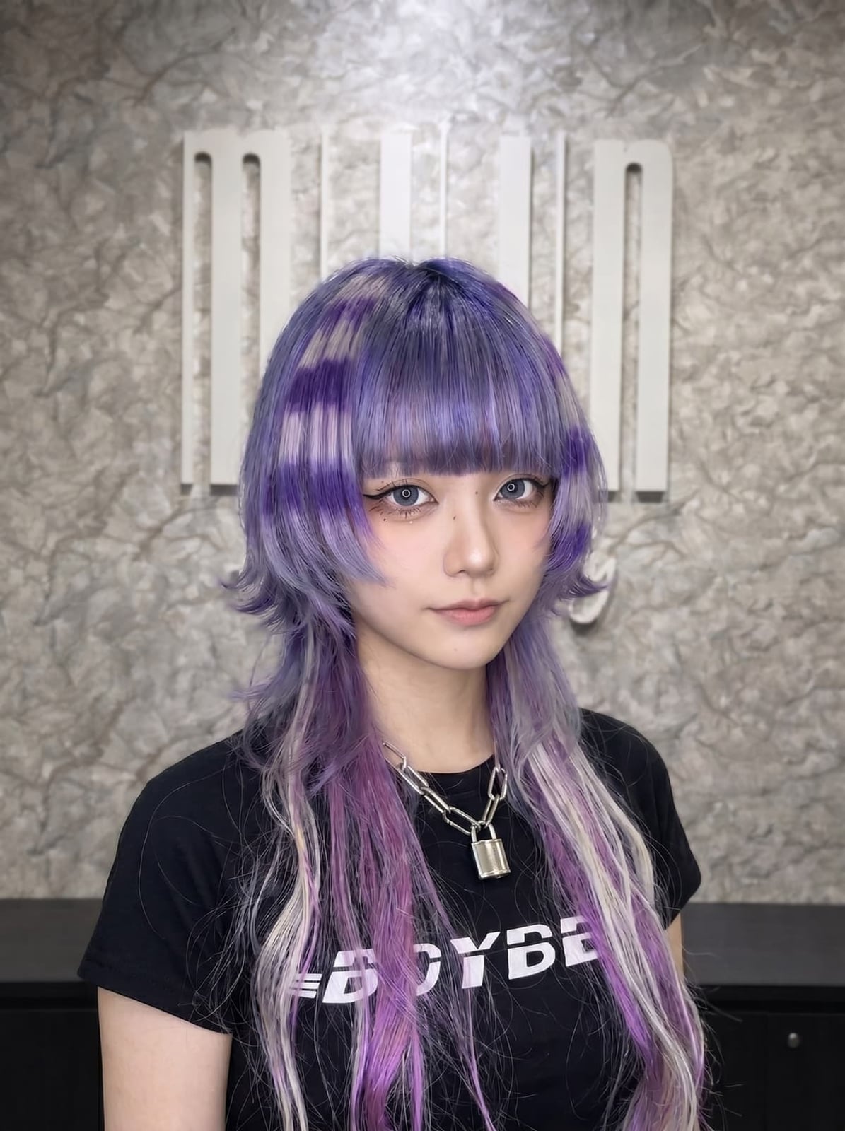 Purple White Jellyfish With Root Shadow — Jellyfish Haircut