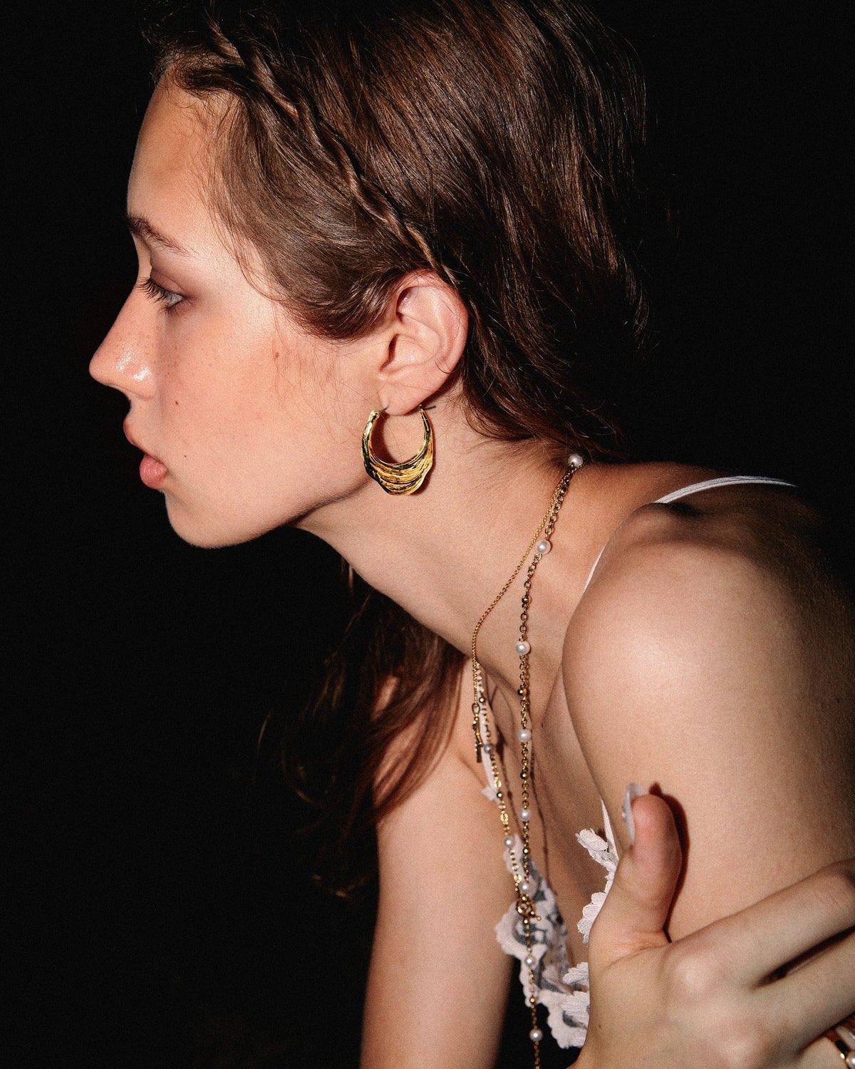 Layered Pearl and Gold Necklaces With Pearl Drop Earrings — Jewelry Trends