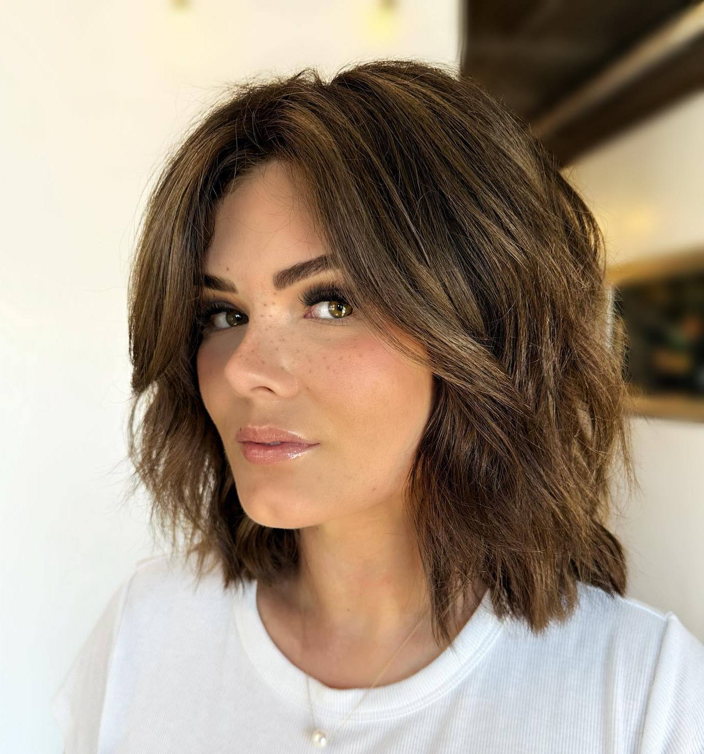 Choppy Layered Bob With Short Bangs