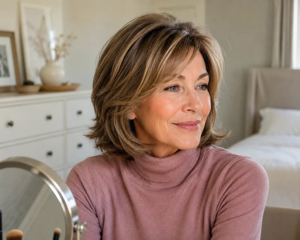 Chin Length Layered Bob With Face-Framing Layers