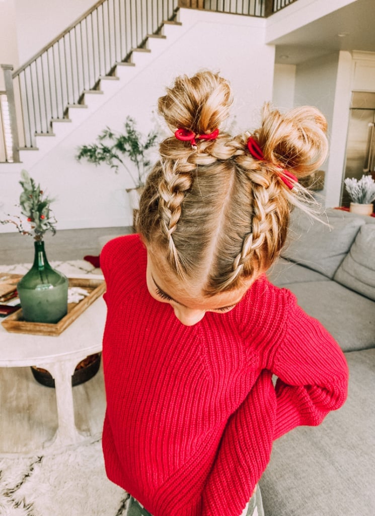 Blonde Braided Space Buns — Little Girl Haircuts