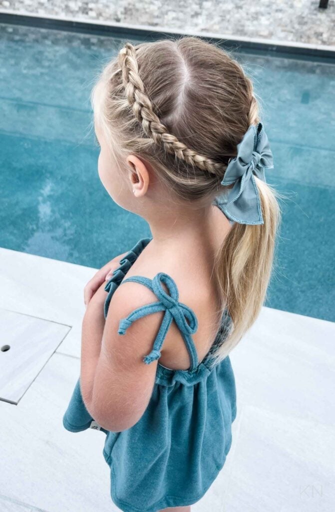 Mid-Back Blonde Braided Pigtails — Little Girl Haircuts