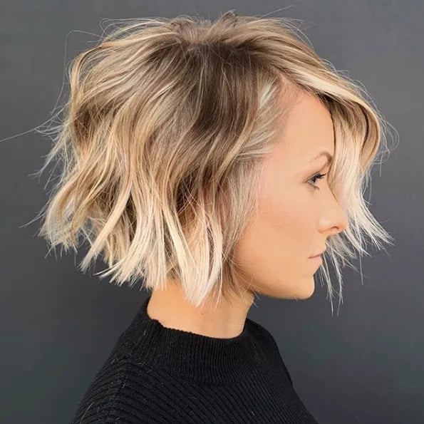 Short Bob With Textured Blonde Balayage Short Bob With Textured Blonde Balayage — Lived In Blonde