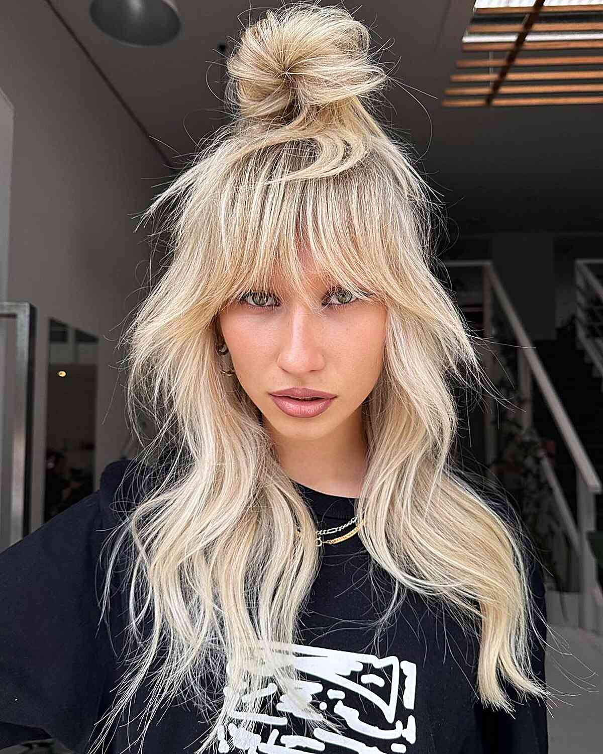 Shoulder Length Shag With Wispy Bangs Shoulder Length Shag With Wispy Bangs — Lived In Blonde