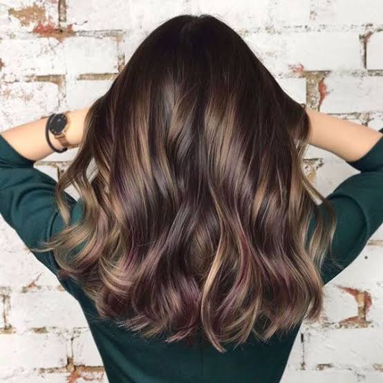 Mid-Back Dark Brown With Multi-Tonal Highlights, Layers Mid-Back Dark Brown With Multi-Tonal Highlights, Layers — Lived In Brunette