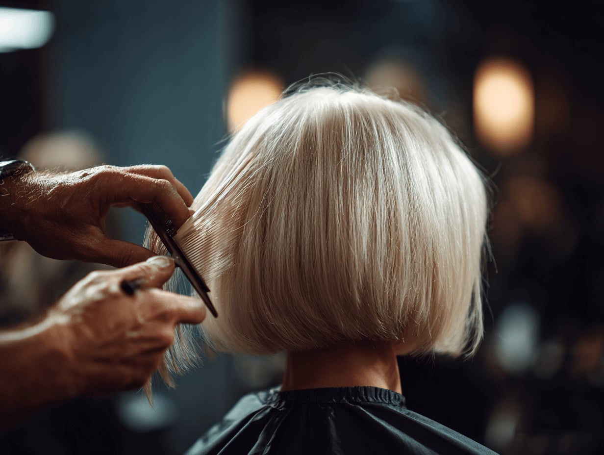 Collarbone Bob In Platinum Blonde — Long Bob