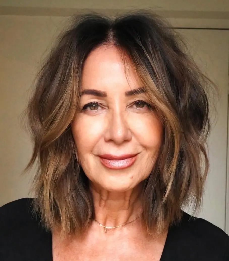 Collarbone Long Bob With Face Framing Waves