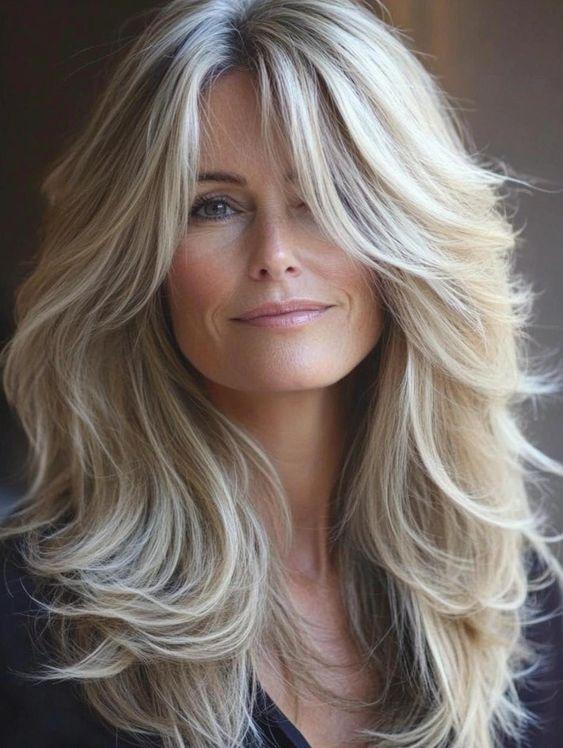 The 10 Most Flattering Long Hairstyles for Women Over 50