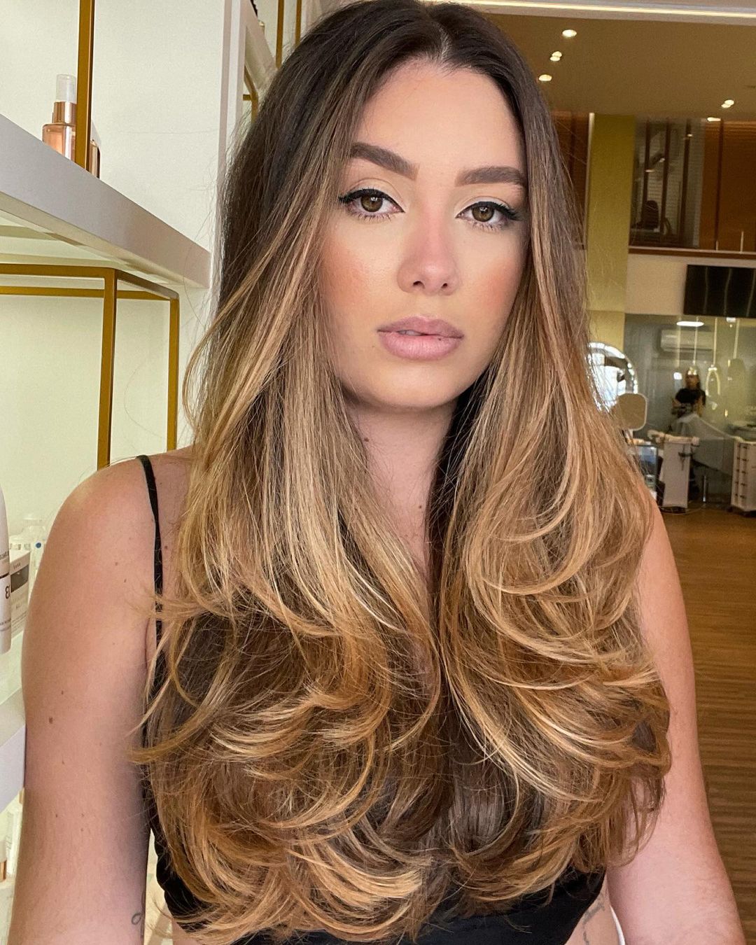 Dark Blonde Light Blonde Balayage Long Layers Dark Blonde Light Blonde Balayage Long Layers