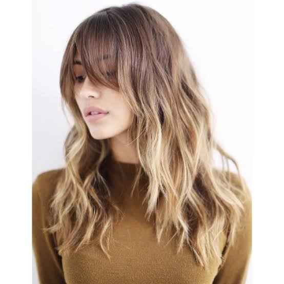 Collarbone Shag With Dark Blonde Balayage Collarbone Shag With Dark Blonde Balayage — Long Shag