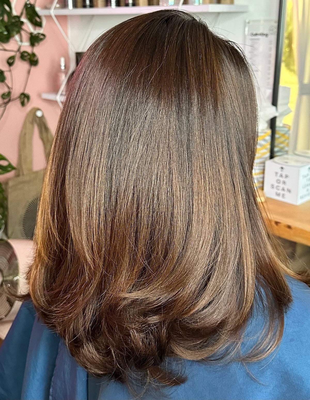 Collarbone Layers Dark Brown With Subtle Balayage Collarbone Layers Dark Brown With Subtle Balayage — Low Maintenance Hair Color