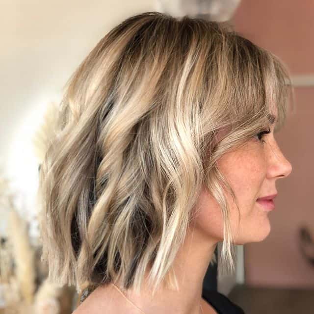 Chin Length Bob With Blonde Balayage Chin Length Bob With Blonde Balayage — Low Maintenance Haircuts