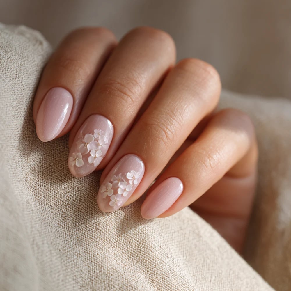 Glitter French Tip Short Oval Nails Glitter French Tip Short Oval Nails — Low Maintenance Nails