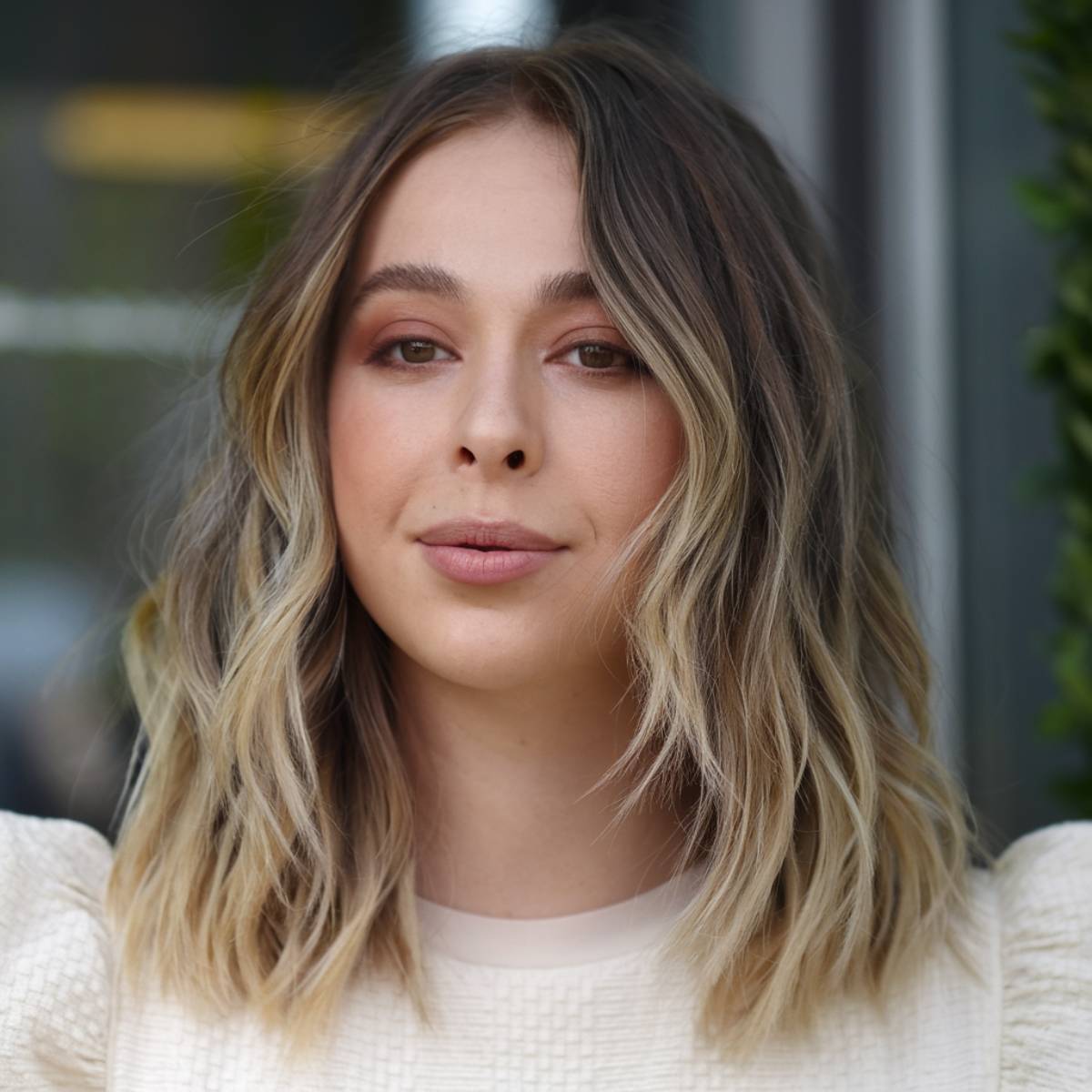 Collarbone Layers With Blonde Balayage Collarbone Layers With Blonde Balayage — Mid Length Haircuts
