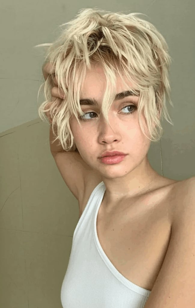 Ash Blonde Mixie With Piecey Texture — Mixie Haircut