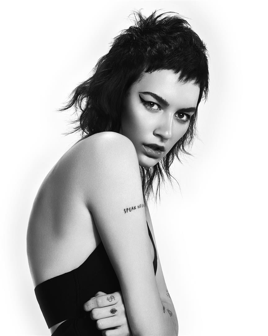 Black Mixie With Sharp Micro Fringe — Mixie Haircut