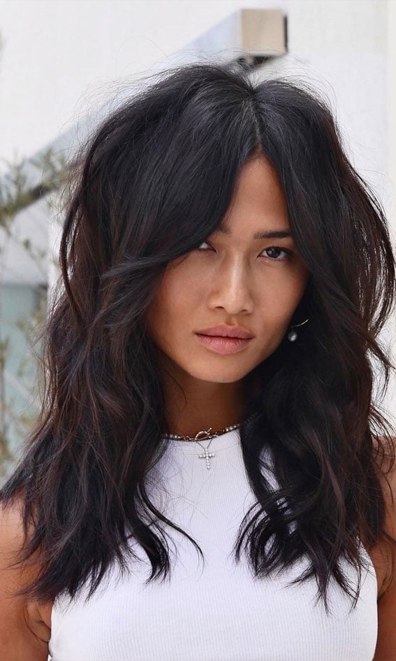 Dark Brown Shag With Textured Layers — Modern Shag