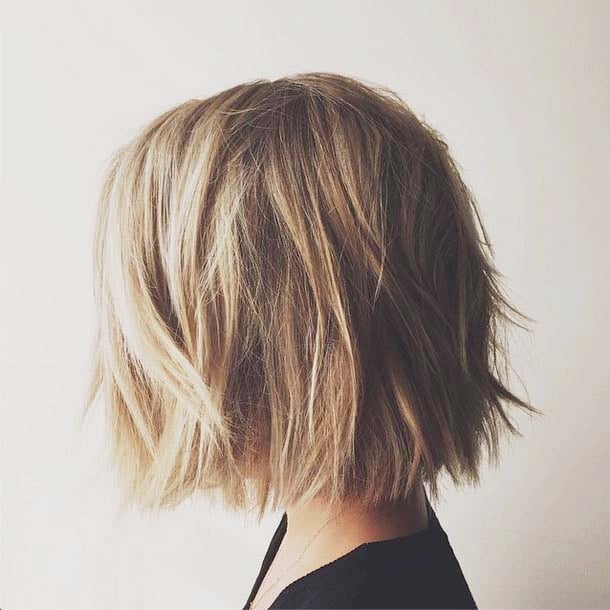 Shag Bob With Textured Wispy Bangs Shag Bob With Textured Wispy Bangs — Mom Bob
