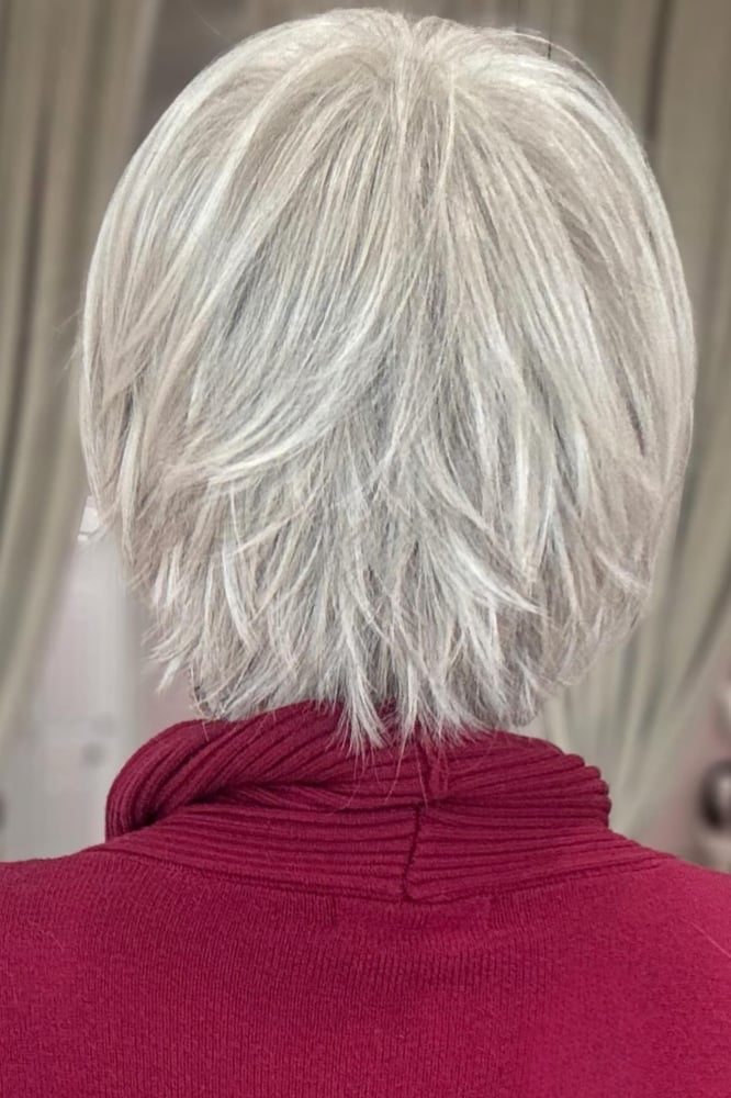Ear Length Ash Blonde Choppy Bob Ear Length Ash Blonde Choppy Bob — Mom Bob