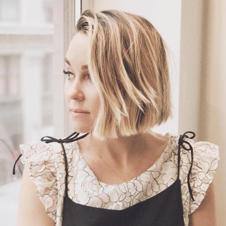 Sleek Chin Length Honey Blonde Bob Sleek Chin Length Honey Blonde Bob — Mom Bob