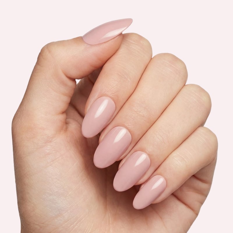 Milky Light Pink Nude Short Almond Nails Milky Light Pink Nude Short Almond Nails — Mom Nails